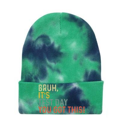 Bruh It’S Test Day You Got This Testing Day Tie Dye 12in Knit Beanie