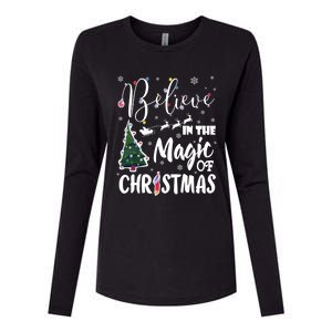 Believe In The Magic Of Christmas Gift Womens Cotton Relaxed Long Sleeve T-Shirt