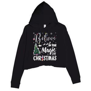 Believe In The Magic Of Christmas Gift Crop Fleece Hoodie