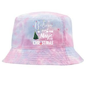 Believe In The Magic Of Christmas Gift Tie-Dyed Bucket Hat