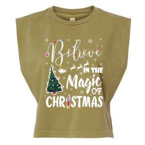 Believe In The Magic Of Christmas Gift Garment-Dyed Women's Muscle Tee