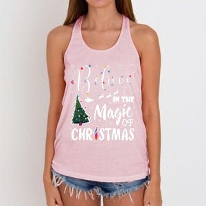 Believe In The Magic Of Christmas Gift Women's Knotted Racerback Tank