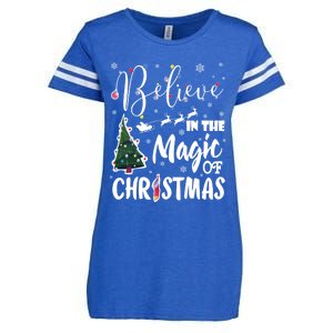 Believe In The Magic Of Christmas Gift Enza Ladies Jersey Football T-Shirt