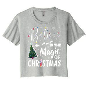 Believe In The Magic Of Christmas Gift Women's Crop Top Tee