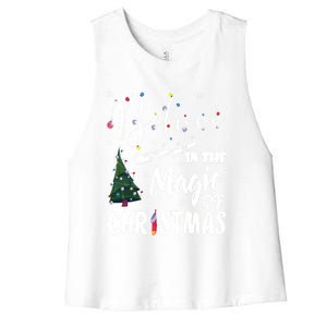 Believe In The Magic Of Christmas Gift Women's Racerback Cropped Tank