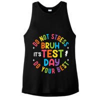 Bruh Its Test Day Rock The Test Teacher Student Testing Day Ladies PosiCharge Tri-Blend Wicking Tank