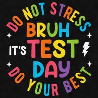 Bruh Its Test Day Rock The Test Teacher Student Testing Day Ladies PosiCharge Tri-Blend Wicking Tank