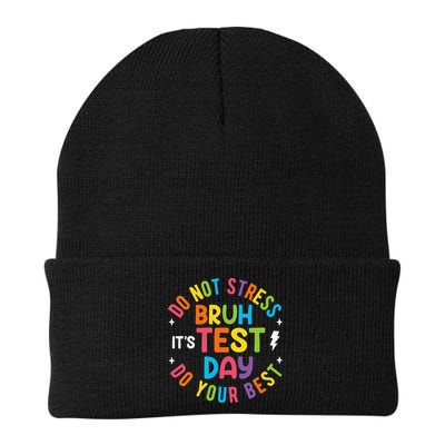 Bruh Its Test Day Rock The Test Teacher Student Testing Day Beanie