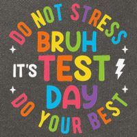 Bruh Its Test Day Rock The Test Teacher Student Testing Day Cotton Canvas Backpack