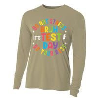 Bruh Its Test Day Rock The Test Teacher Student Testing Day Cooling Performance Long Sleeve Crew