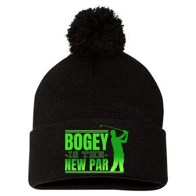 Bogey Is The New Par Funny Golfer Golf Golfing Pom Pom 12in Knit Beanie
