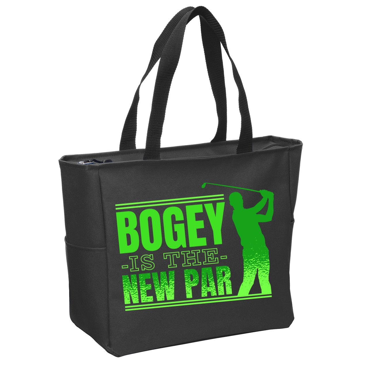 Bogey Is The New Par Funny Golfer Golf Golfing Zip Tote Bag