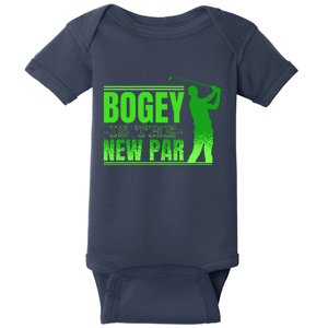 Bogey Is The New Par Funny Golfer Golf Golfing Baby Bodysuit