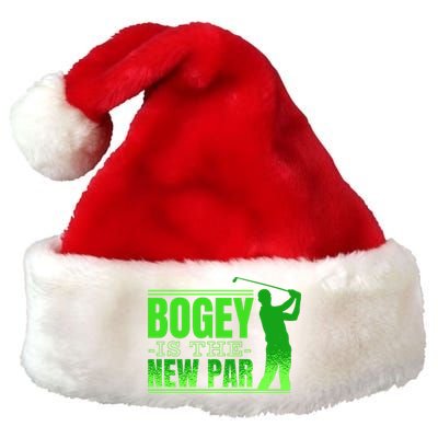 Bogey Is The New Par Funny Golfer Golf Golfing Premium Christmas Santa Hat