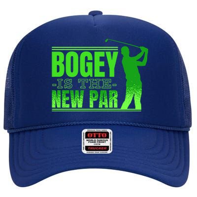 Bogey Is The New Par Funny Golfer Golf Golfing High Crown Mesh Back Trucker Hat