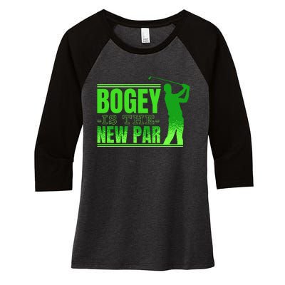 Bogey Is The New Par Funny Golfer Golf Golfing Women's Tri-Blend 3/4-Sleeve Raglan Shirt