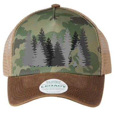 Bigfoot In The Forest Sasquatch Cute Gift Legacy Tie Dye Trucker Hat