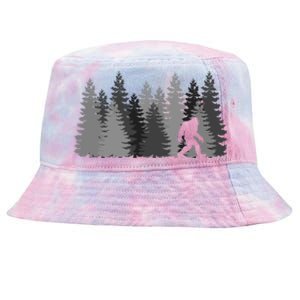 Bigfoot In The Forest Sasquatch Cute Gift Tie-Dyed Bucket Hat