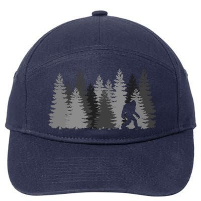 Bigfoot In The Forest Sasquatch Cute Gift 7-Panel Snapback Hat