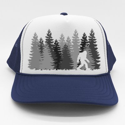 Bigfoot In The Forest Sasquatch Cute Gift Trucker Hat