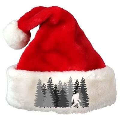 Bigfoot In The Forest Sasquatch Cute Gift Premium Christmas Santa Hat