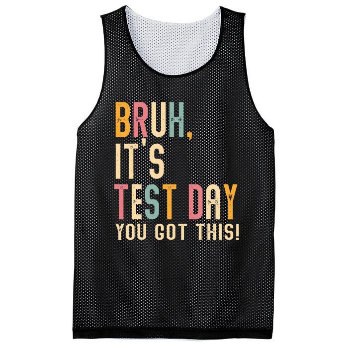 Bruh It’S Test Day You Got This Testing Mesh Reversible Basketball Jersey Tank