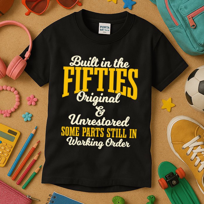 Built In The Fifties Original And Unrestored Some Parts Kids T-Shirt