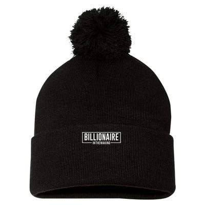 Billionaire In The Making Motivation Mindset Pom Pom 12in Knit Beanie