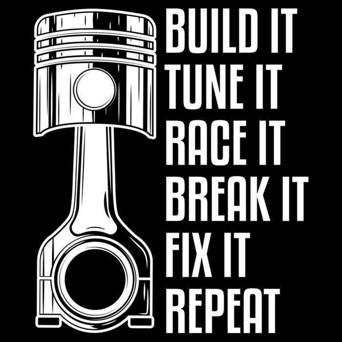 Build It Tune It Race It Break It Fix It Repeat Mechanic Gift Drawstring Bag