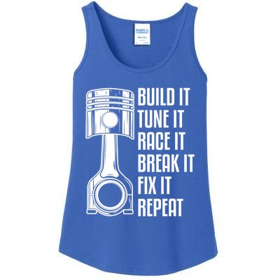 Build It Tune It Race It Break It Fix It Repeat Mechanic Gift Ladies Essential Tank