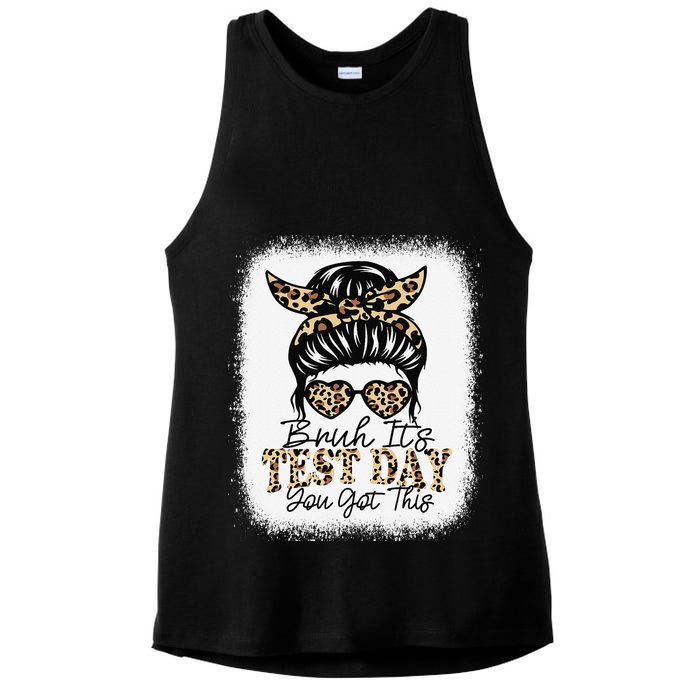 Bruh Its Test Day You Got This Testing Day Teacher Tie Dye Ladies PosiCharge Tri-Blend Wicking Tank