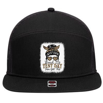 Bruh Its Test Day You Got This Testing Day Teacher Tie Dye 7 Panel Mesh Trucker Snapback Hat