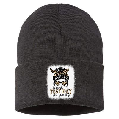 Bruh Its Test Day You Got This Testing Day Teacher Tie Dye Sustainable Knit Beanie