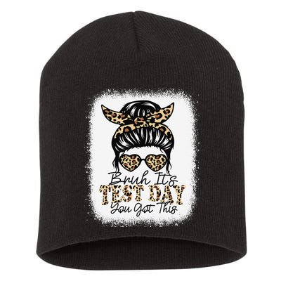 Bruh Its Test Day You Got This Testing Day Teacher Tie Dye Short Acrylic Beanie