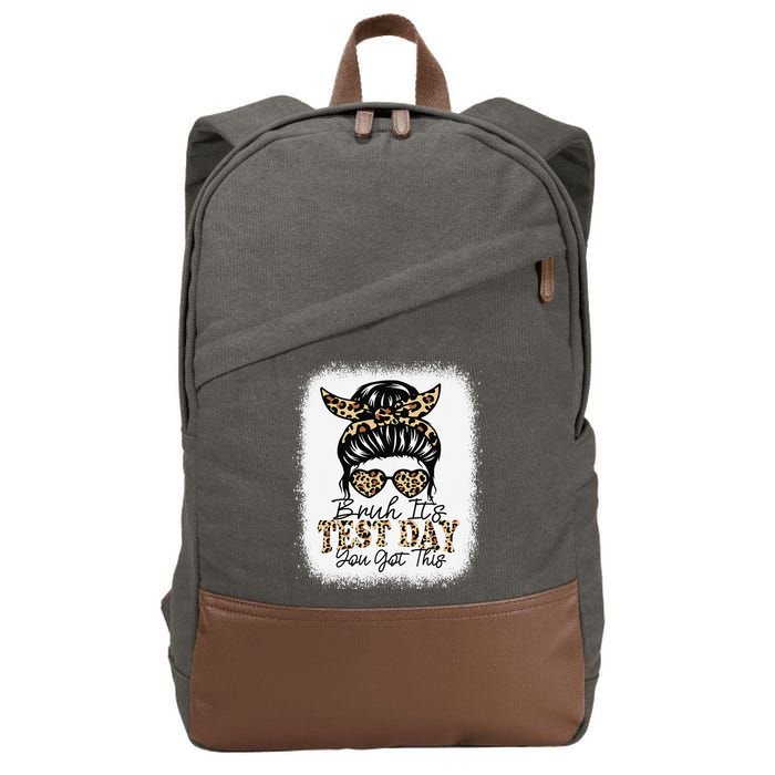Bruh Its Test Day You Got This Testing Day Teacher Tie Dye Cotton Canvas Backpack