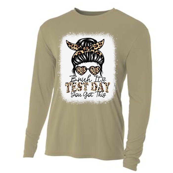 Bruh Its Test Day You Got This Testing Day Teacher Tie Dye Cooling Performance Long Sleeve Crew