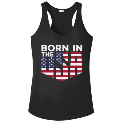 Born In The Usa Ladies PosiCharge Competitor Racerback Tank