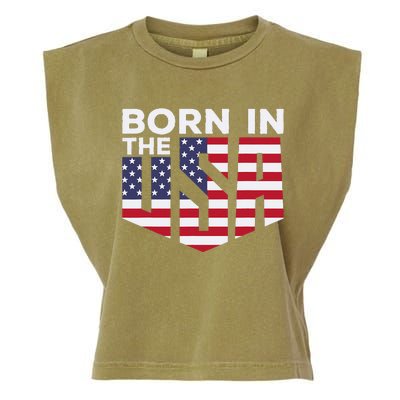 Born In The Usa Garment-Dyed Women's Muscle Tee