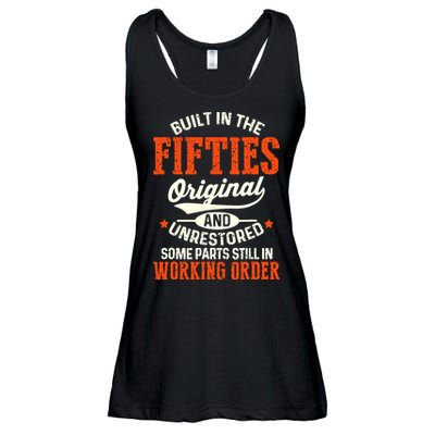 Built In The Fifties Original And Unrestored Funny Birthday Ladies Essential Flowy Tank