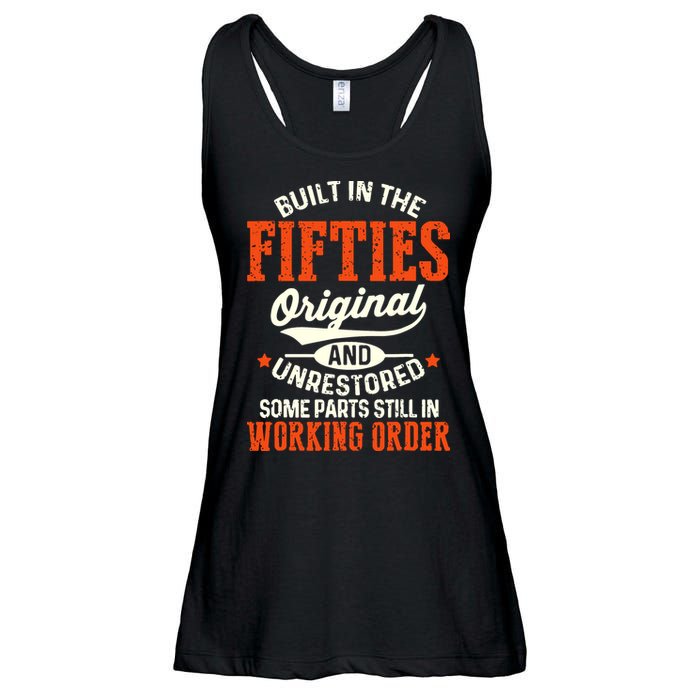 Built In The Fifties Original And Unrestored Funny Birthday Ladies Essential Flowy Tank