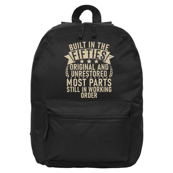 Built In The Fifties Original And Unrestored Retired Old Man 16 in Basic Backpack