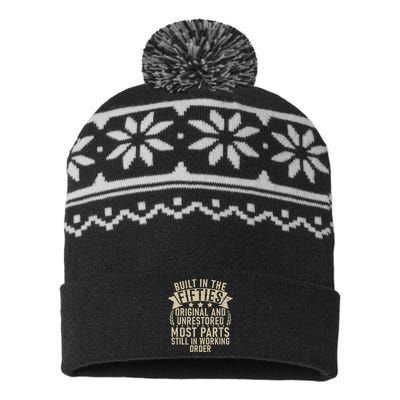 Built In The Fifties Original And Unrestored Retired Old Man USA-Made Snowflake Beanie