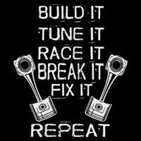 Build It Tune It Race It Break It Fix It Repeat Racing Car Full-Length Apron With Pockets