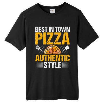 Best In Town Pizza Authentic Style Funny Baker Pizza Chef Tall Fusion ChromaSoft Performance T-Shirt