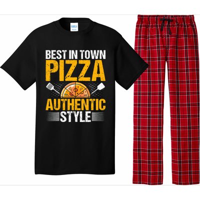 Best In Town Pizza Authentic Style Funny Baker Pizza Chef Pajama Set