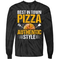 Best In Town Pizza Authentic Style Funny Baker Pizza Chef Tie-Dye Long Sleeve Shirt