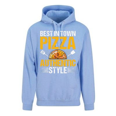 Best In Town Pizza Authentic Style Funny Baker Pizza Chef Unisex Surf Hoodie