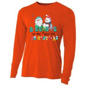 Believe In The Magic Of Christmas Merry Christmas Day Cooling Performance Long Sleeve Crew