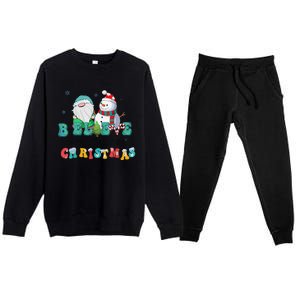 Believe In The Magic Of Christmas Merry Christmas Day Premium Crewneck Sweatsuit Set