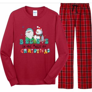 Believe In The Magic Of Christmas Merry Christmas Day Long Sleeve Pajama Set